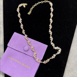 Melinda Maria star clusters Elegant Gold and Silver Necklace